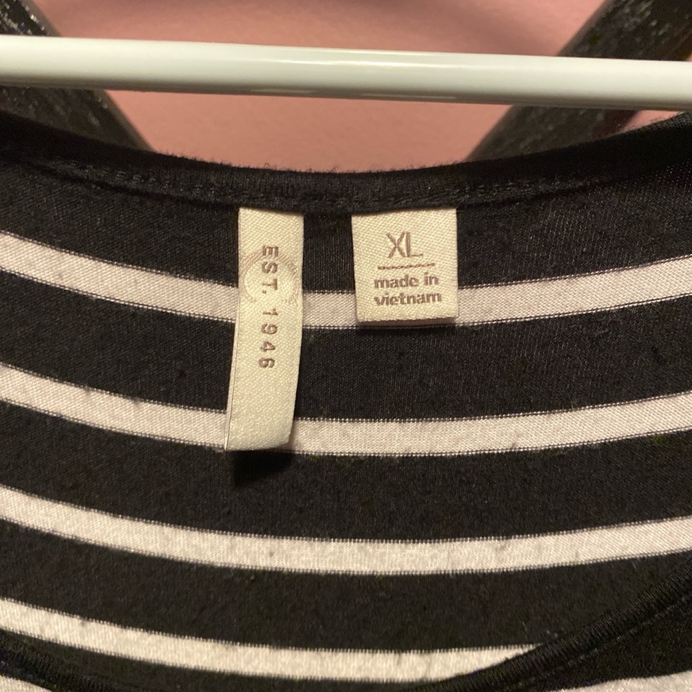 Cato Black and White Striped Top - Picture 4 of 5
